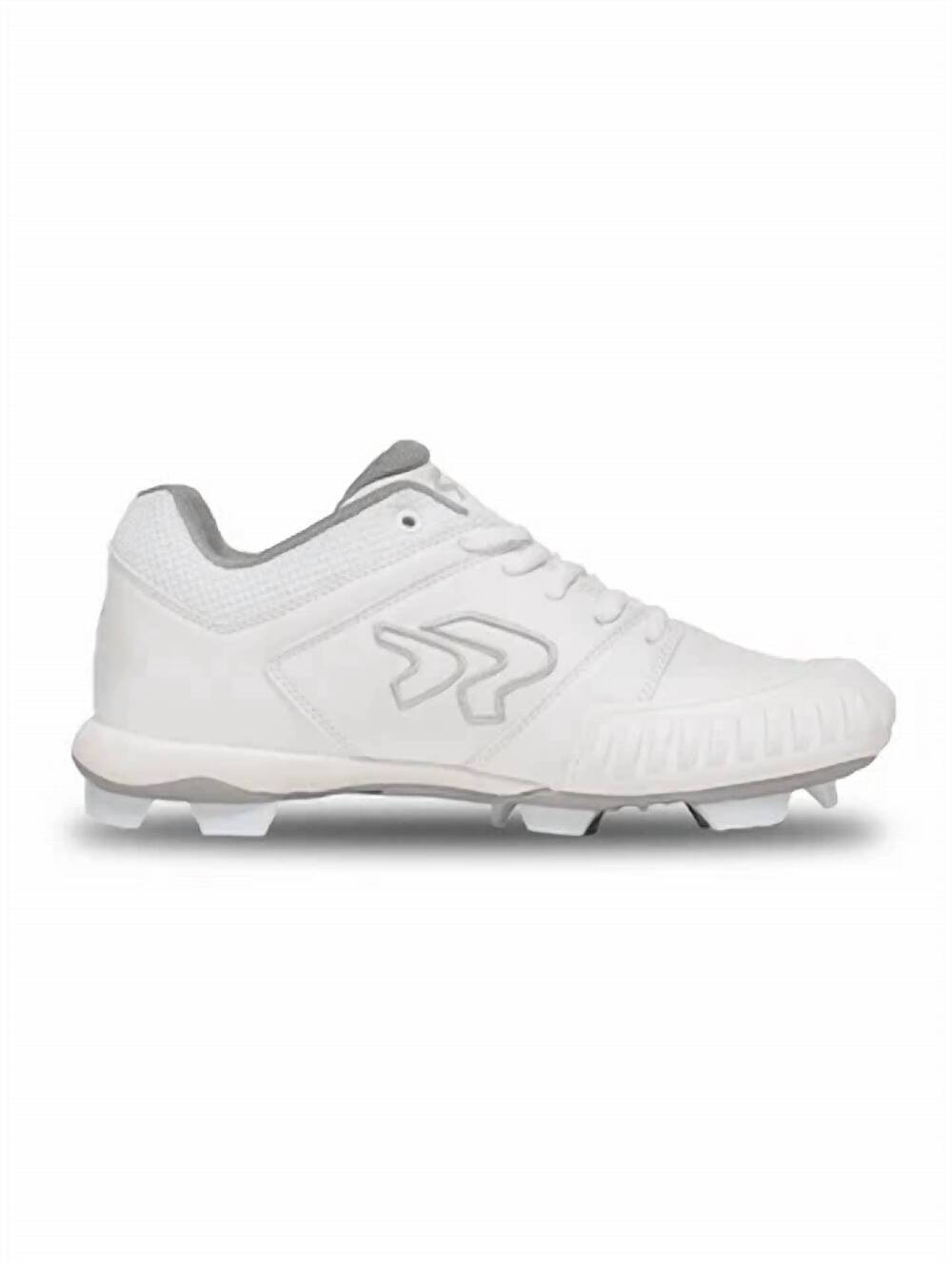 NEW RINGOR women's flite softball cleats with pitching toe in white